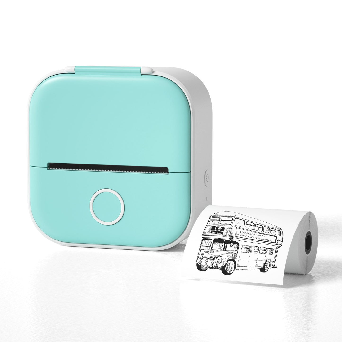 Memo king Mini Sticker Printer - T02 Mini Thermal Printer Wireless Inkless Label Maker Portable Sticker Maker for Student Birthday Gift, Compatible with iOS & Android, Pink