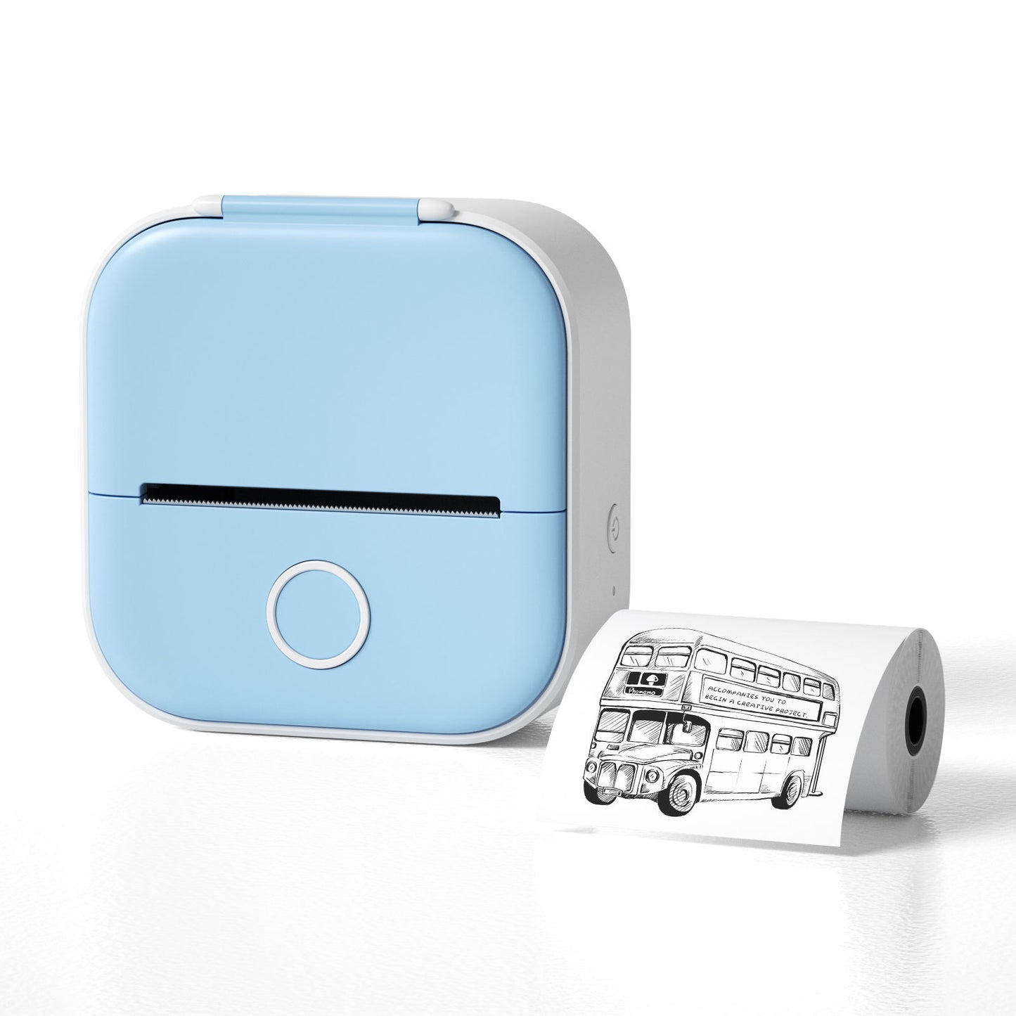 Memo king Mini Sticker Printer - T02 Mini Thermal Printer Wireless Inkless Label Maker Portable Sticker Maker for Student Birthday Gift, Compatible with iOS & Android, Pink