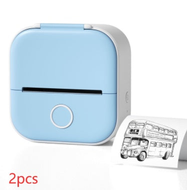 Memo king Mini Sticker Printer - T02 Mini Thermal Printer Wireless Inkless Label Maker Portable Sticker Maker for Student Birthday Gift, Compatible with iOS & Android, Pink