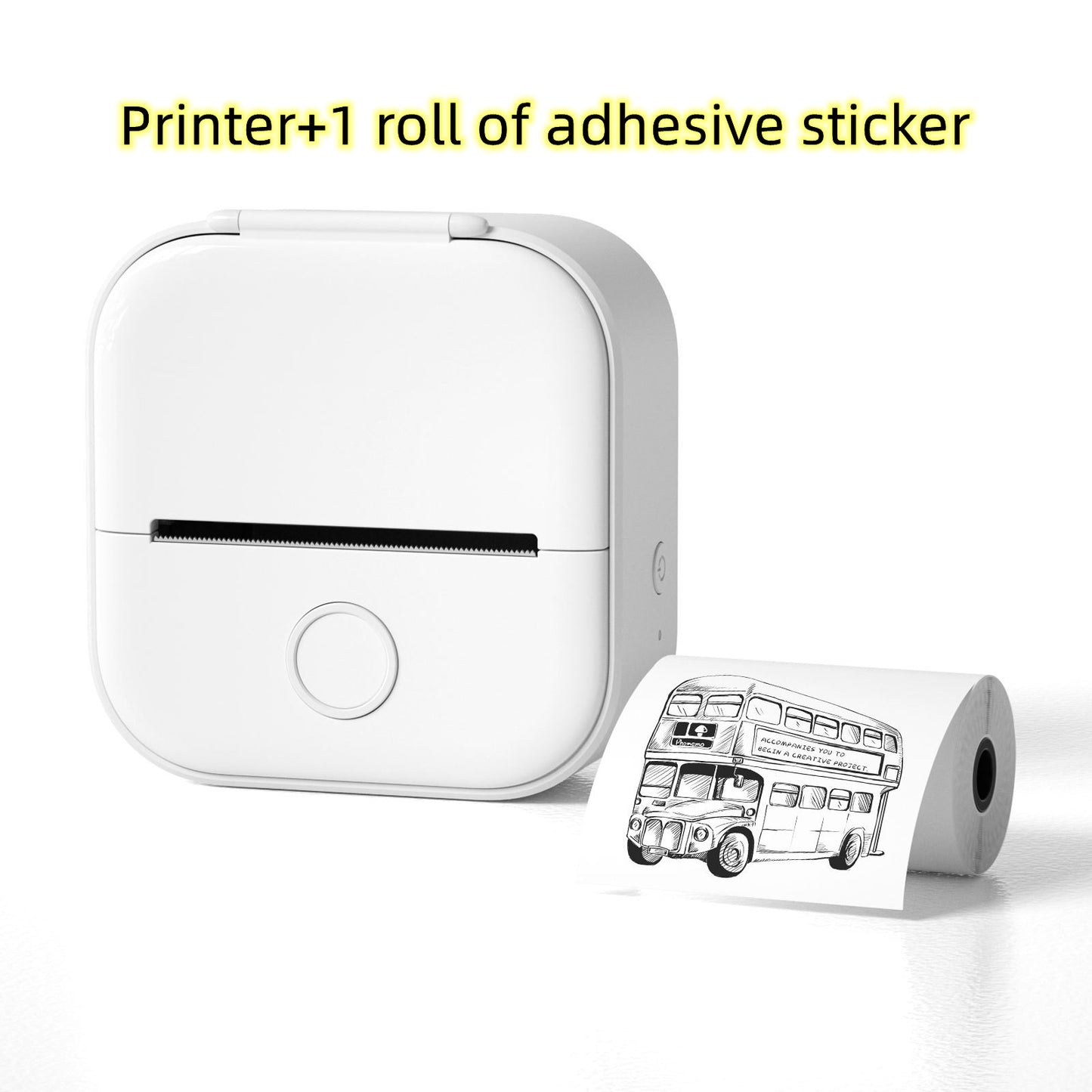 Memo king Mini Sticker Printer - T02 Mini Thermal Printer Wireless Inkless Label Maker Portable Sticker Maker for Student Birthday Gift, Compatible with iOS & Android, Pink