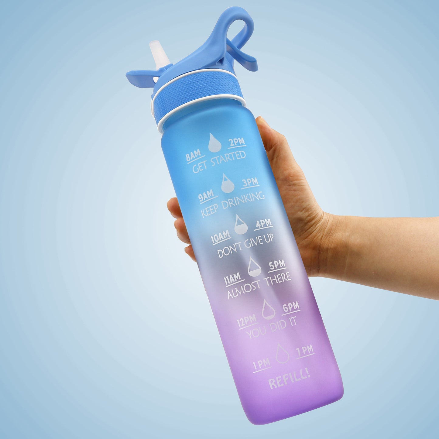 Water Bottle Scrub Bounce Cover Straw  Space Cup Sports Water Bottle
