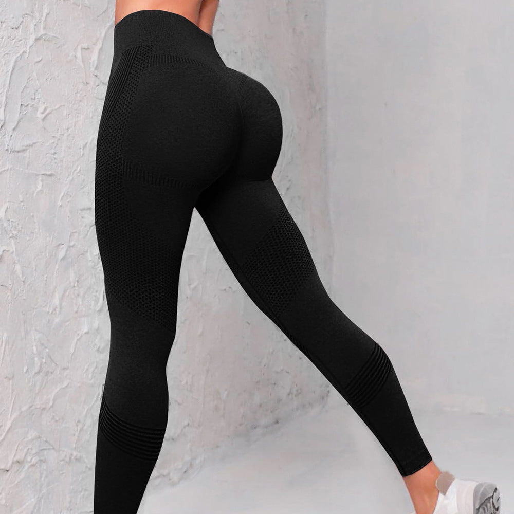 High Waist  Seamless Yoga Pants Women's Solid Color Dot Striped Print Butt Lifting Leggings Fitness Running Sport Gym Legging Outfits