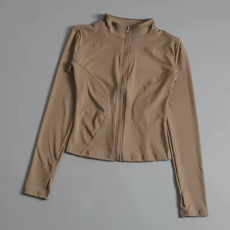 Women's Slim Fit Lightweight Athletic Yoga Running Track Set UPF 50+ Sun Protection Full Zip Stretchy Jacket and Legging