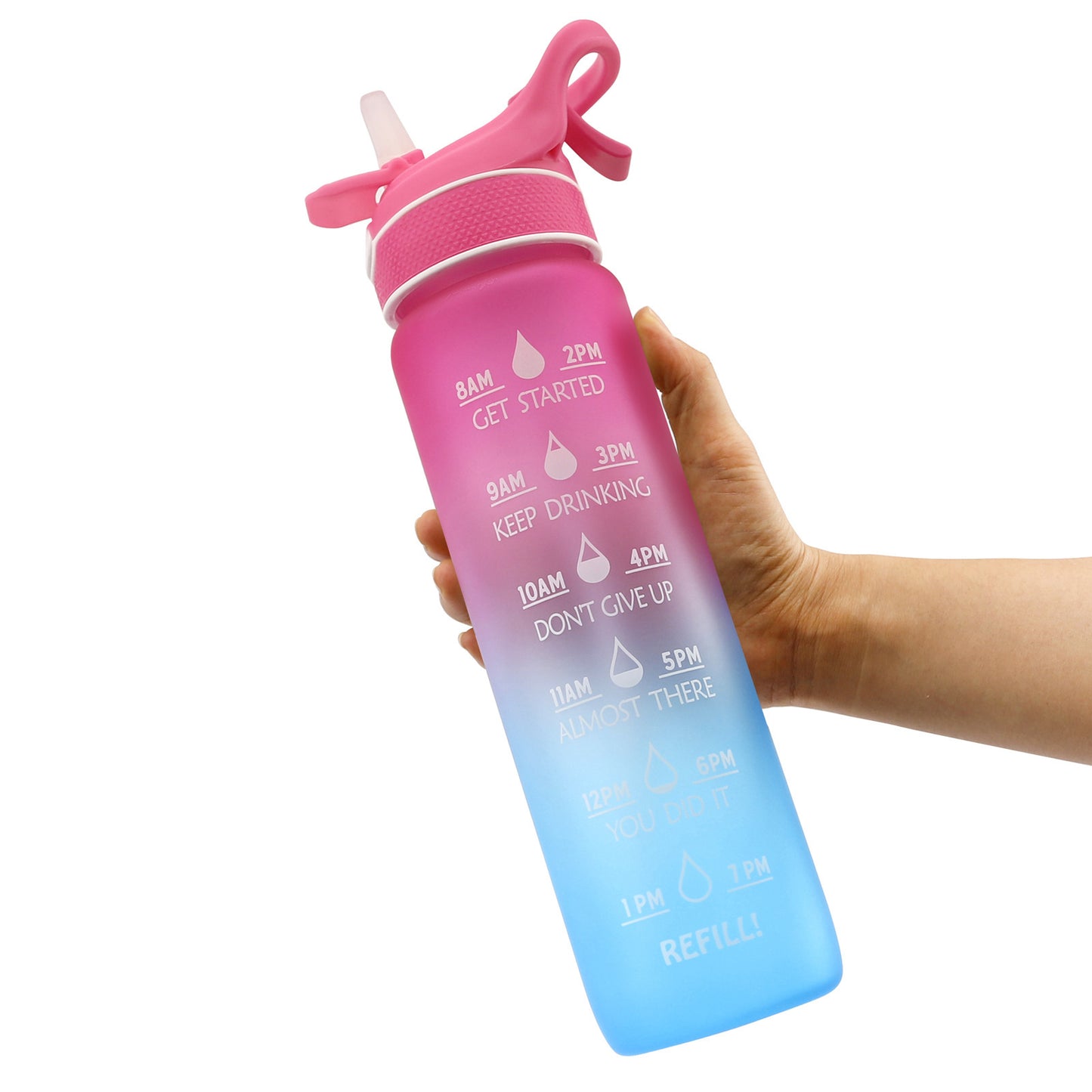 Water Bottle Scrub Bounce Cover Straw  Space Cup Sports Water Bottle