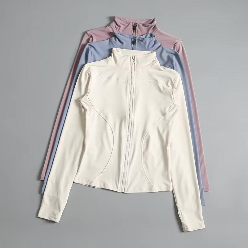 Women's Slim Fit Lightweight Athletic Yoga Running Track Set UPF 50+ Sun Protection Full Zip Stretchy Jacket and Legging