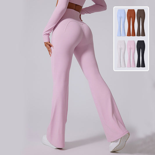 Women's Flared Pants  Yoga High Waist Slim Tight Trousers Fitness Sports Clothing