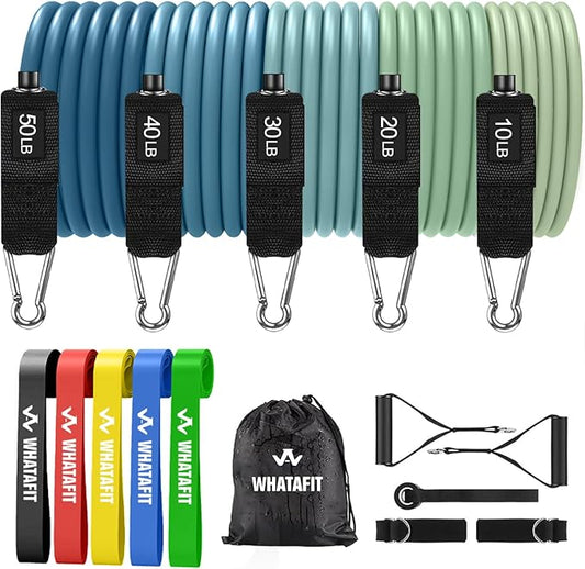 Resistance Bands, Exercise Bands，Resistance Bands for Working Out, Work Out Bands with Handles for Men and Women Fitness, Strength Training Home Gym Equipment