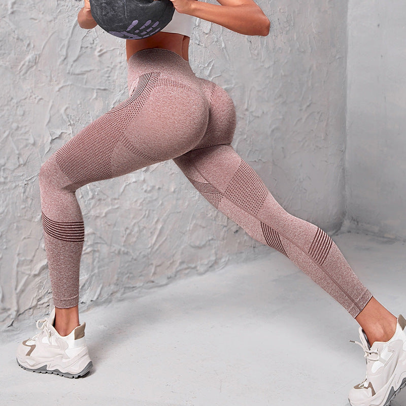 High Waist  Seamless Yoga Pants Women's Solid Color Dot Striped Print Butt Lifting Leggings Fitness Running Sport Gym Legging Outfits