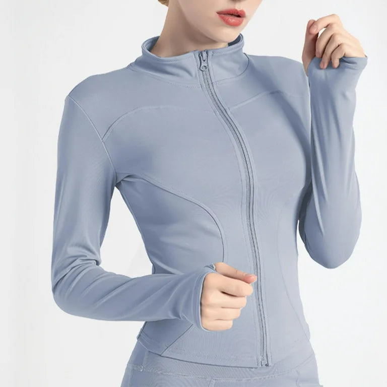 Women's Slim Fit Lightweight Athletic Yoga Running Track Set UPF 50+ Sun Protection Full Zip Stretchy Jacket and Legging