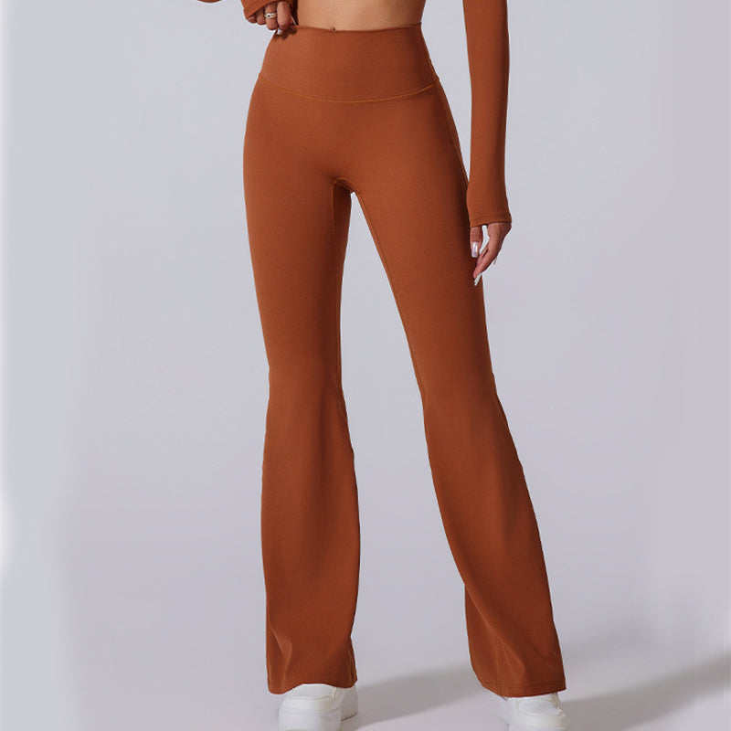 Women's Flared Pants  Yoga High Waist Slim Tight Trousers Fitness Sports Clothing