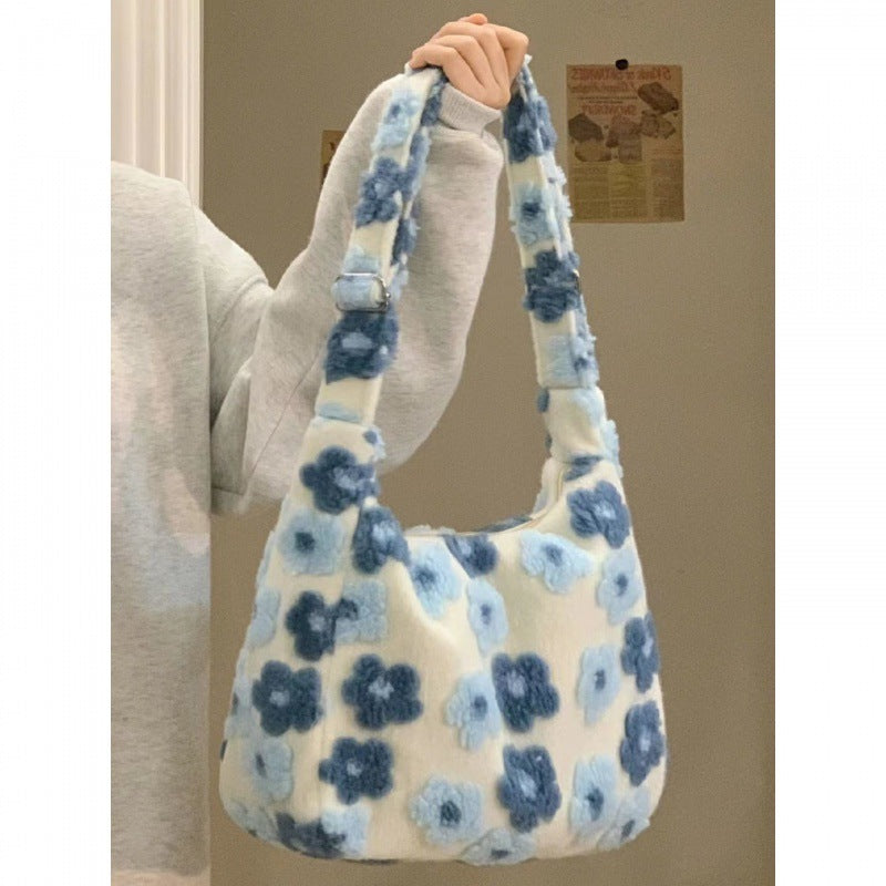 New Large Capacity Fur Bag Women's Bag  Casual All-matching