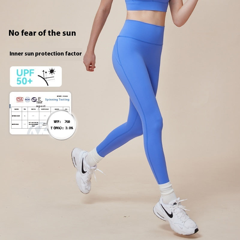 Cross Hip Lifting And Waist-slimming  Upgrade High Waist Peach Sports Yoga Pants