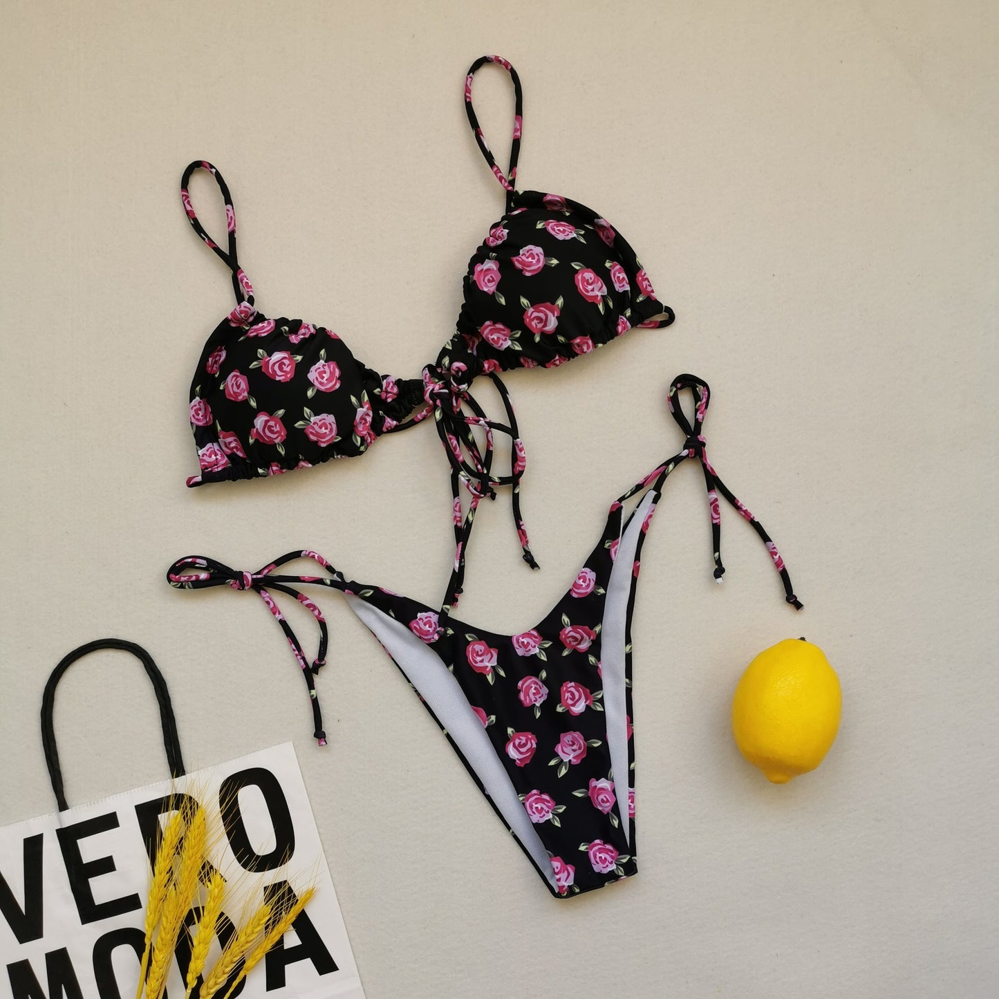 Leopard Print  Bikini Swimsuit Backless Swimsuit