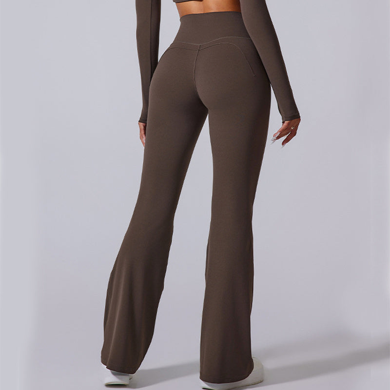Women's Flared Pants  Yoga High Waist Slim Tight Trousers Fitness Sports Clothing