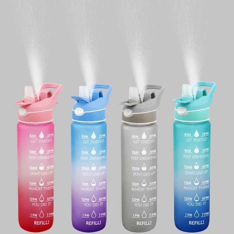 Water Bottle Scrub Bounce Cover Straw  Space Cup Sports Water Bottle